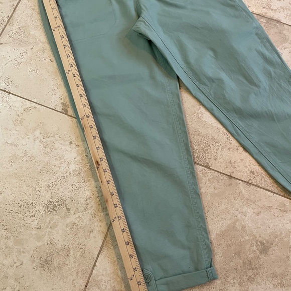 Talbots Drawstring Cuffed Pant Relaxed size XS sage green - Picture 6 of 9